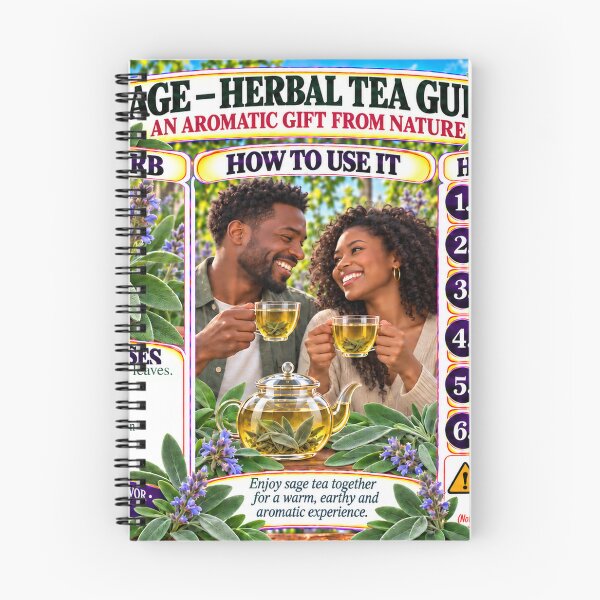Item preview, Sage Herbal Tea Preparation Guide designed and sold by New Wave Artworks & Odds &Ends.