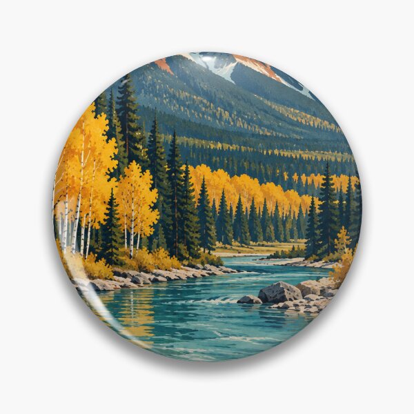 Item preview, Canmore Canada Travel Souvenir - Vintage Midcentury Scene designed and sold by VisualArtsOasis.