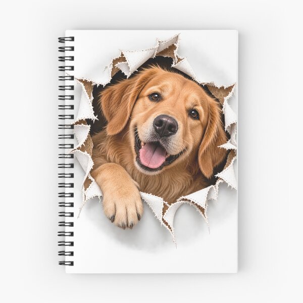 Item preview, Golden Retriever Popping Out 3D Effect Graphic designed and sold by TheVibeBottle.