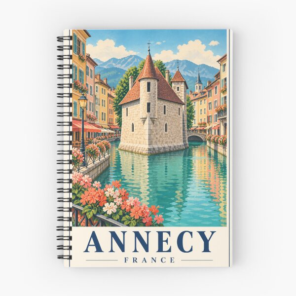 Item preview, Annecy France Travel Souvenir - Midcentury Painted Art designed and sold by VisualArtsOasis.
