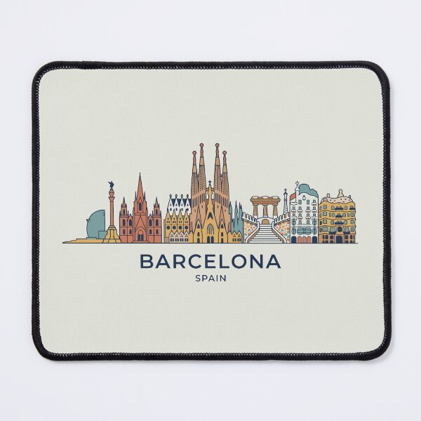 Item preview, Barcelona Skyline Spain Landmarks Architecture designed and sold by Amir Faysal.
