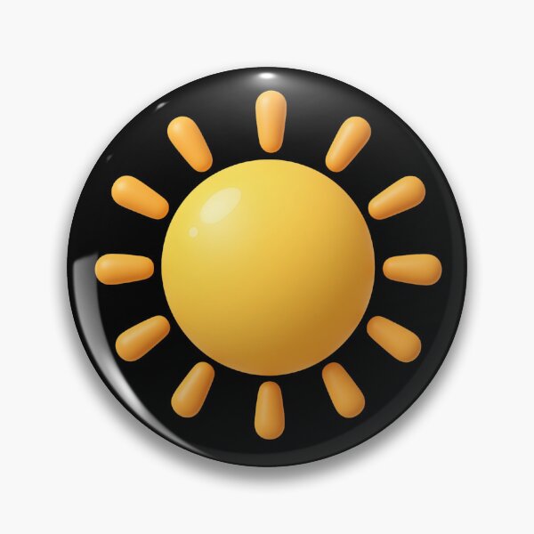 Item preview, Cute 3D Bright Yellow Sunshine Icon designed and sold by SmallDart Creations.