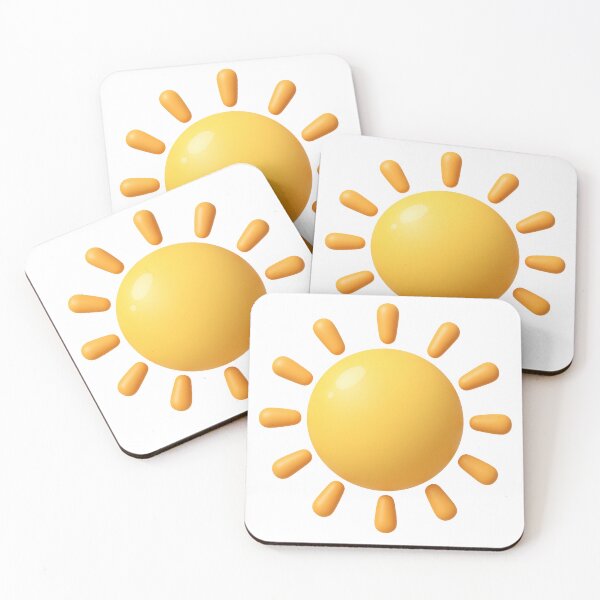 Item preview, Cute 3D Bright Yellow Sunshine Icon designed and sold by SmallDart Creations.