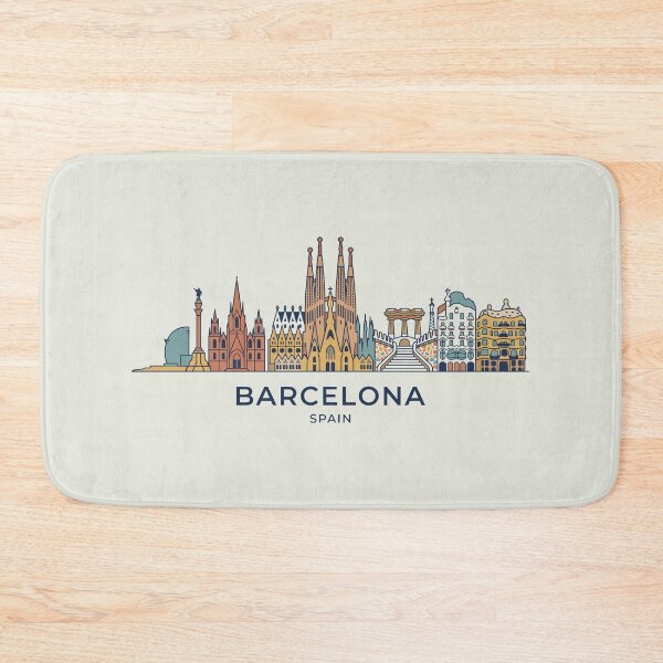 Item preview, Barcelona Skyline Spain Landmarks Architecture designed and sold by Amir Faysal.
