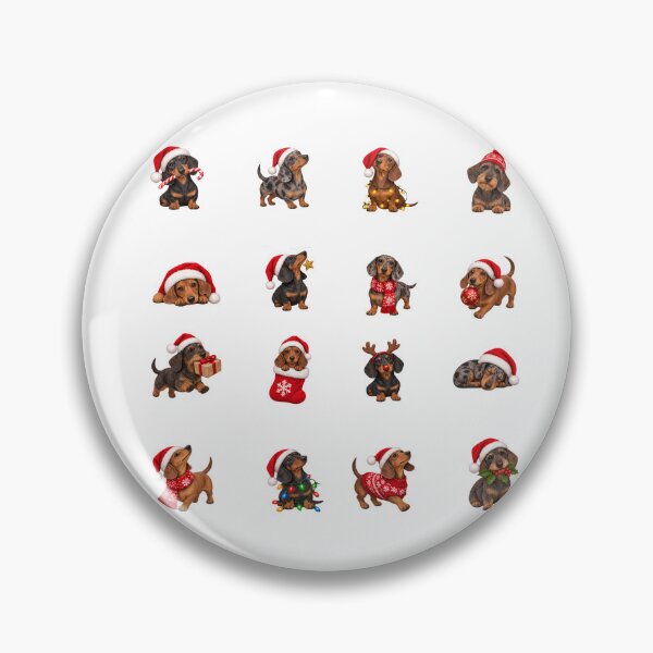 Item preview, Christmas Dachshunds – 16 Dachshund Stickers for Dog Lovers designed and sold by sabantha.
