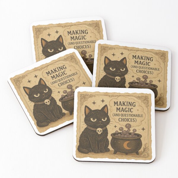Item preview, Halloween sarcastic black cat —vintage style  designed and sold by Bud the Pug & Friends .