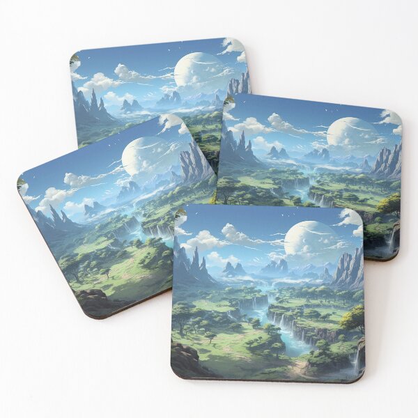 Item preview, Moonlit Waterfall Kingdom | Anime Fantasy World designed and sold by bella-rosa87.