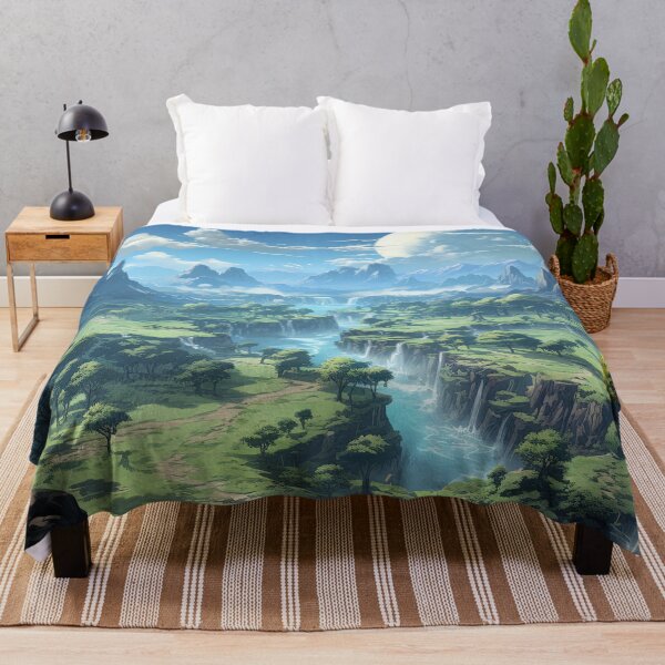 Item preview, Moonlit Waterfall Kingdom | Anime Fantasy World designed and sold by bella-rosa87.