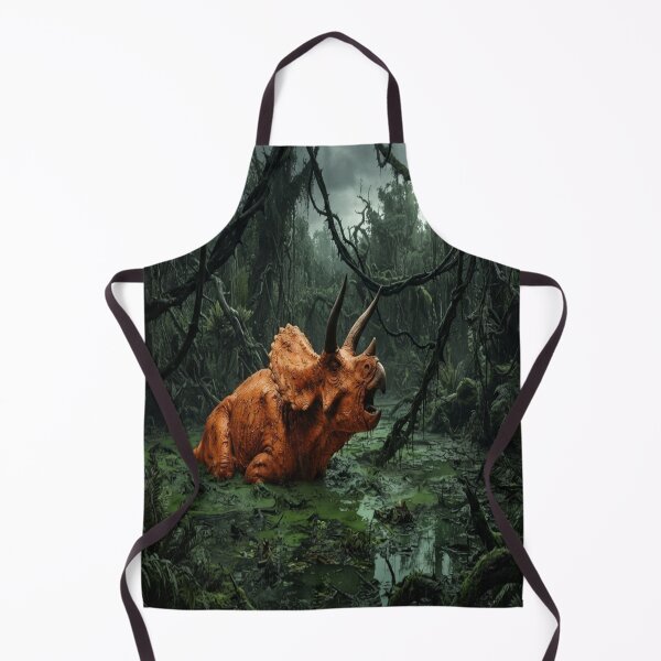 Item preview, Orange Triceratops in Dark Mystical Swamp designed and sold by AfresStudio.