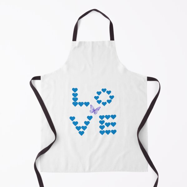 Item preview, Blue Hearts Love with Butterfly  designed and sold by MissLotusStudio.