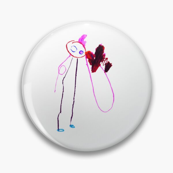 Item preview, Funny Pink Character With A Big Heart designed and sold by LittleHandsBigWorld.