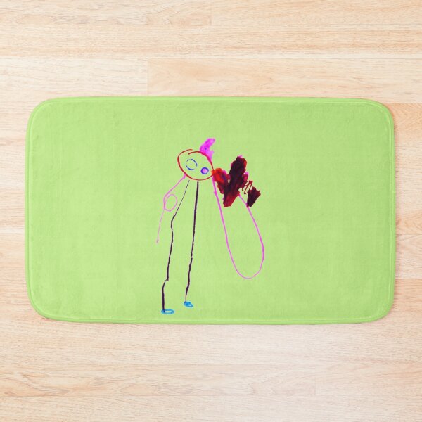 Item preview, Funny Pink Character With A Big Heart designed and sold by LittleHandsBigWorld.