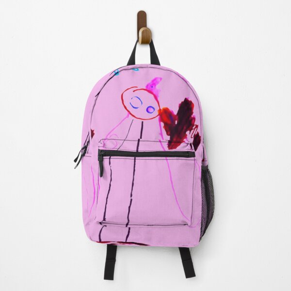 Item preview, Funny Pink Character With A Big Heart designed and sold by LittleHandsBigWorld.