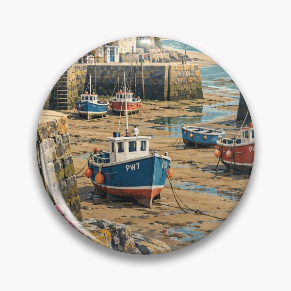 Item preview, Padstow England Travel Souvenir Classic Midcentury Artwork designed and sold by VisualArtsOasis.