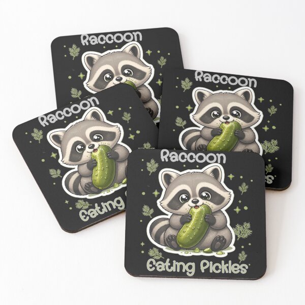 Item preview, Raccoon Eating Pickles designed and sold by VisualPantry.