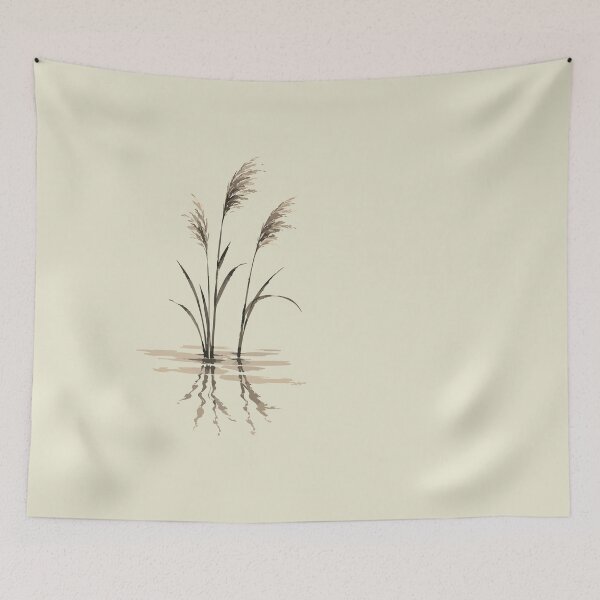 Item preview, Japanese Susuki Grass Reflection – Minimalist Autumn Nature designed and sold by SimplePoDesign.