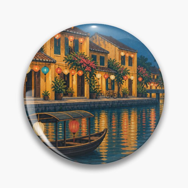 Item preview, Hoi An Vietnam Travel Souvenir - Vintage Midcentury Scene designed and sold by VisualArtsOasis.