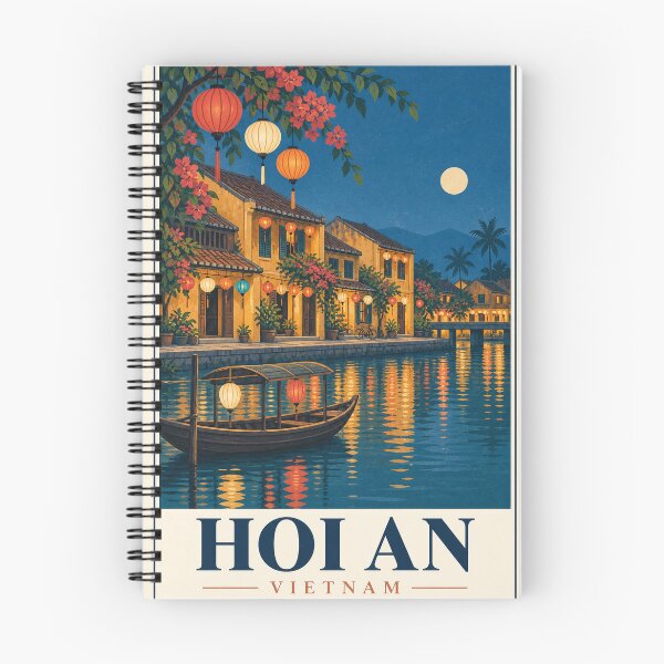 Item preview, Hoi An Vietnam Travel Souvenir - Vintage Midcentury Scene designed and sold by VisualArtsOasis.