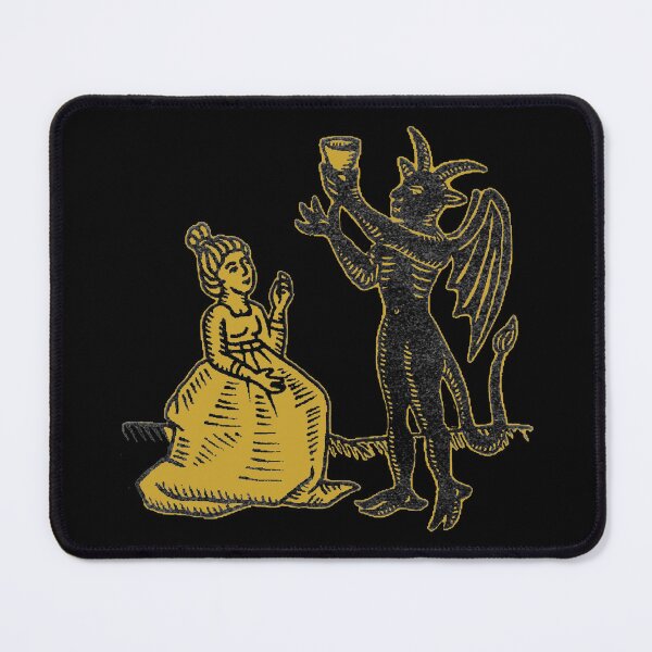 Item preview, The Demon and the Maiden (yellow version) - Medieval Gothic Illustration designed and sold by Dungeon-Shop.