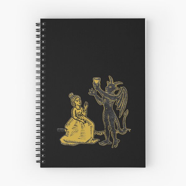 Item preview, The Demon and the Maiden (yellow version) - Medieval Gothic Illustration designed and sold by Dungeon-Shop.