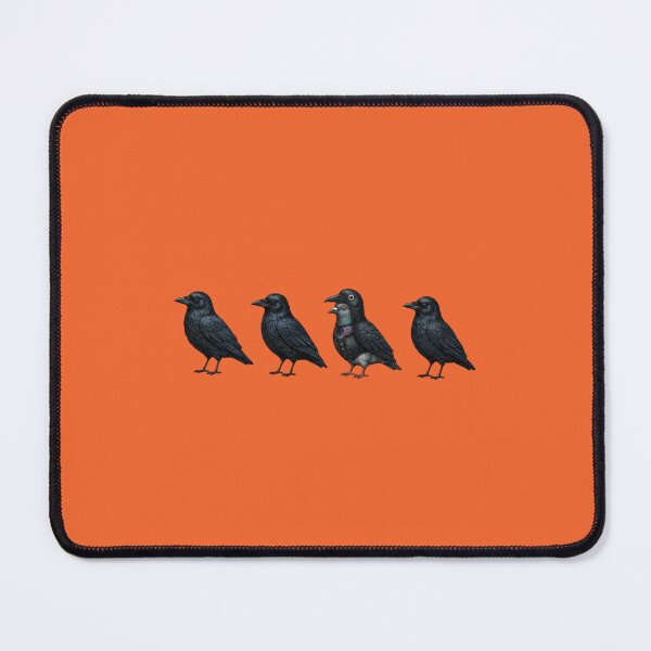 Item preview, Detailed Crow Illustrations with One Unique Central Corvid, Monochromatic Gothic Style designed and sold by MotivaChic.