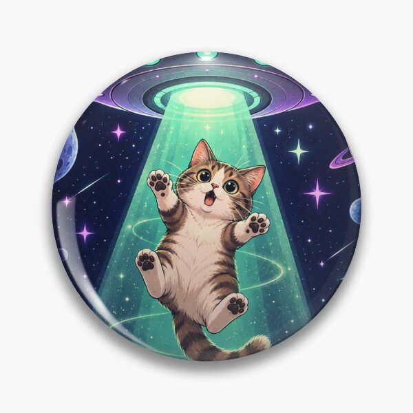 Item preview, Funny Cat Abducted by UFO designed and sold by CanArtVision.