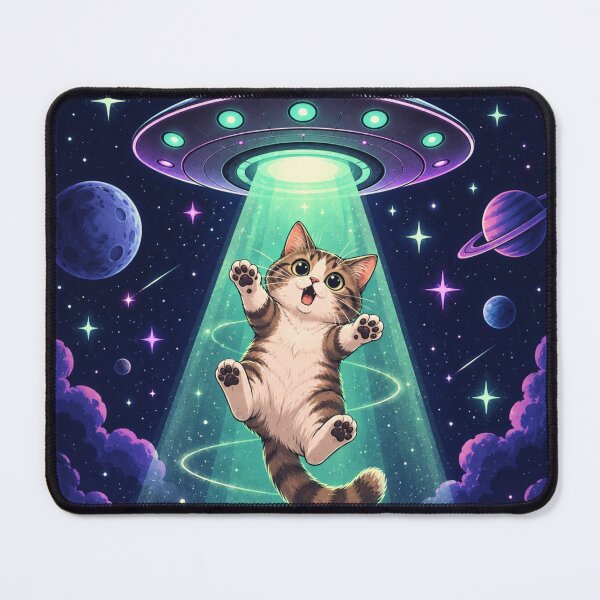 Item preview, Funny Cat Abducted by UFO designed and sold by CanArtVision.