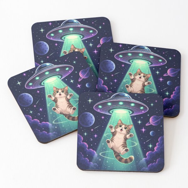Item preview, Funny Cat Abducted by UFO designed and sold by CanArtVision.