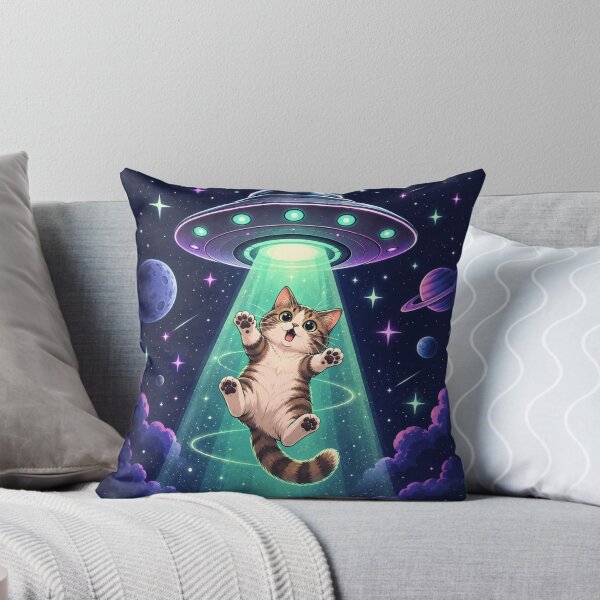 Item preview, Funny Cat Abducted by UFO designed and sold by CanArtVision.