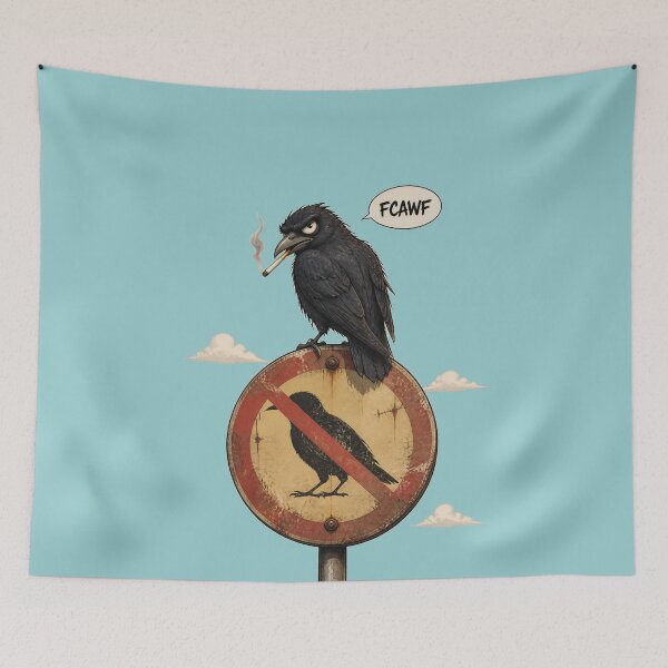 Item preview, Angry Crow says FCawF designed and sold by Birdie and Flynn.