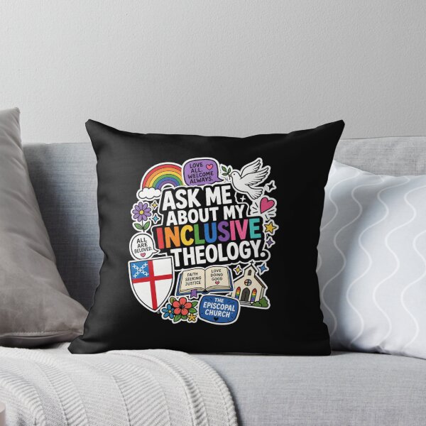 Item preview, Ask Me About My Inclusive Theology – LGBTQ+ Episcopal Church™ designed and sold by Canterbury Episcopal Campus Ministry at Texas Tech University .