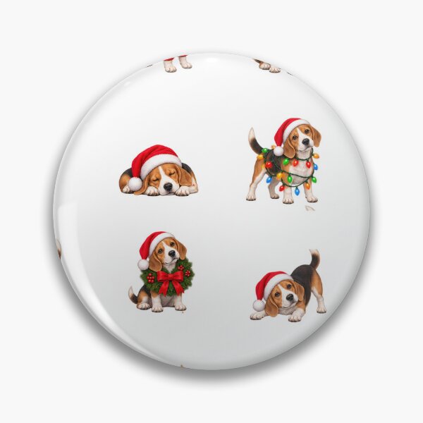 Item preview, Christmas Beagles – 16 Beagle Stickers for Dog Lovers designed and sold by sabantha.