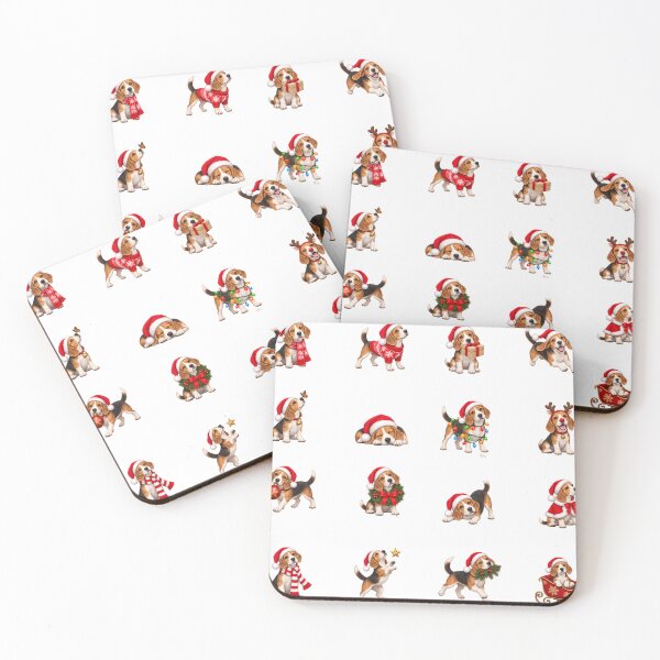 Item preview, Christmas Beagles – 16 Beagle Stickers for Dog Lovers designed and sold by sabantha.