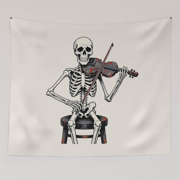 Item preview, Funny Skeleton Playing Violin  designed and sold by SweetLilith.