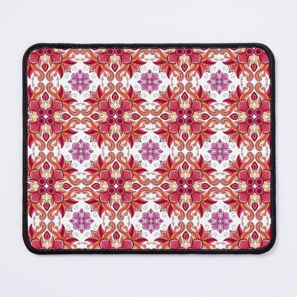 Item preview, Boho Ornamental Floral Pattern – Pink & Coral Paisley Folk Art designed and sold by Mousy17.