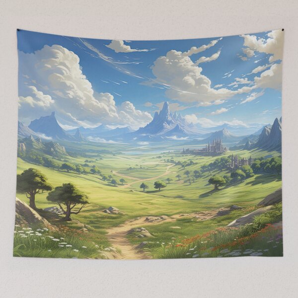 Item preview, Path to the Distant Kingdom | Anime Fantasy Landscape designed and sold by bella-rosa87.