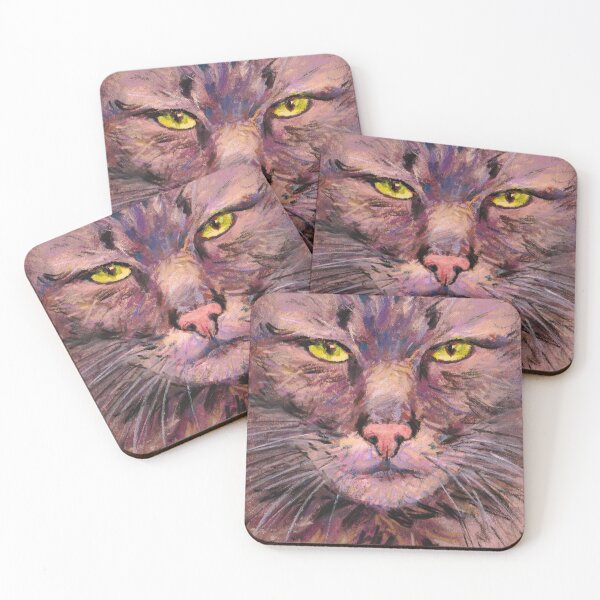 Item preview, Wild Cat Original Pastel Illustration designed and sold by Lukyanovart.