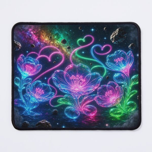 Item preview, Cosmic Neon Blooms: Bioluminescent Galaxy Flowers designed and sold by Breezes-of-Ida.