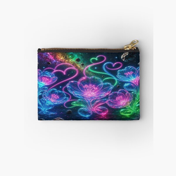 Item preview, Cosmic Neon Blooms: Bioluminescent Galaxy Flowers designed and sold by Breezes-of-Ida.