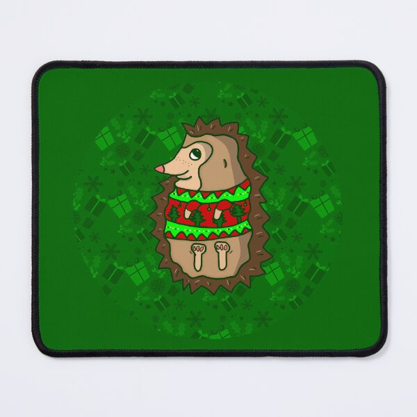 Item preview, ugly christmas hedgehog cute green designed and sold by Gossip Rag.