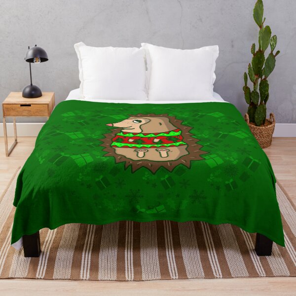 Item preview, ugly christmas hedgehog cute green designed and sold by Gossip Rag.