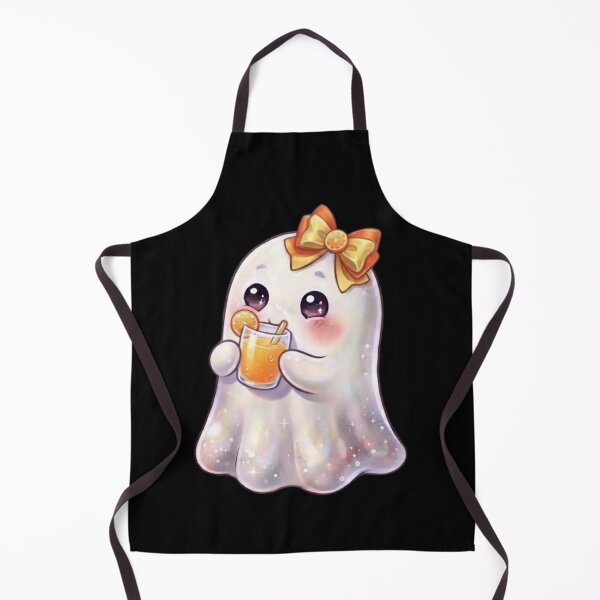 Item preview, Cute Kawaii Ghost Drinking a Orange Juice Design / Halloween / Cafe / Ghosts / Foodie / Drinks / T-shirts mugs stickers phone case hardcover journal poster designed and sold by TeenLake.