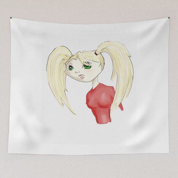 Item preview, Blonde Pigtails Girl Digital Sketch designed and sold by Bywai.