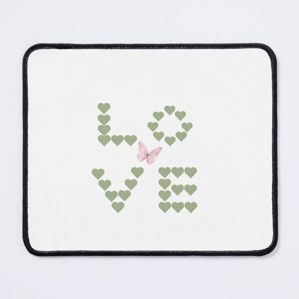 Item preview, Sage Green Hearts Love with Butterfly designed and sold by MissLotusStudio.