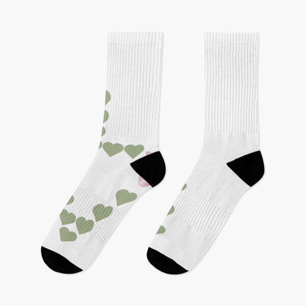 Item preview, Sage Green Hearts Love with Butterfly designed and sold by MissLotusStudio.