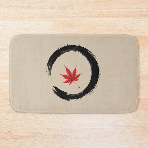 Item preview, Japanese Maple Leaf Enso Circle Zen Art designed and sold by SimplePoDesign.