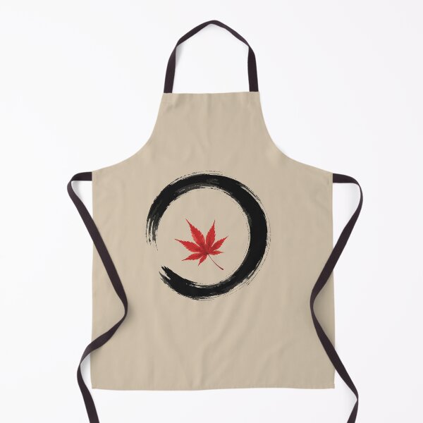 Item preview, Japanese Maple Leaf Enso Circle Zen Art designed and sold by SimplePoDesign.