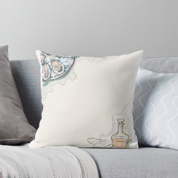 Item preview, French Riviera Oyster Wine Stationery Art designed and sold by ArtlightStudio.