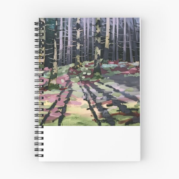 Item preview, Impasto Woodland Clearing Sunlit Pine Trunks designed and sold by MarizsaMoluk.