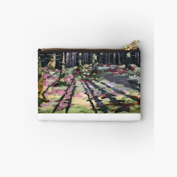 Item preview, Impasto Woodland Clearing Sunlit Pine Trunks designed and sold by MarizsaMoluk.